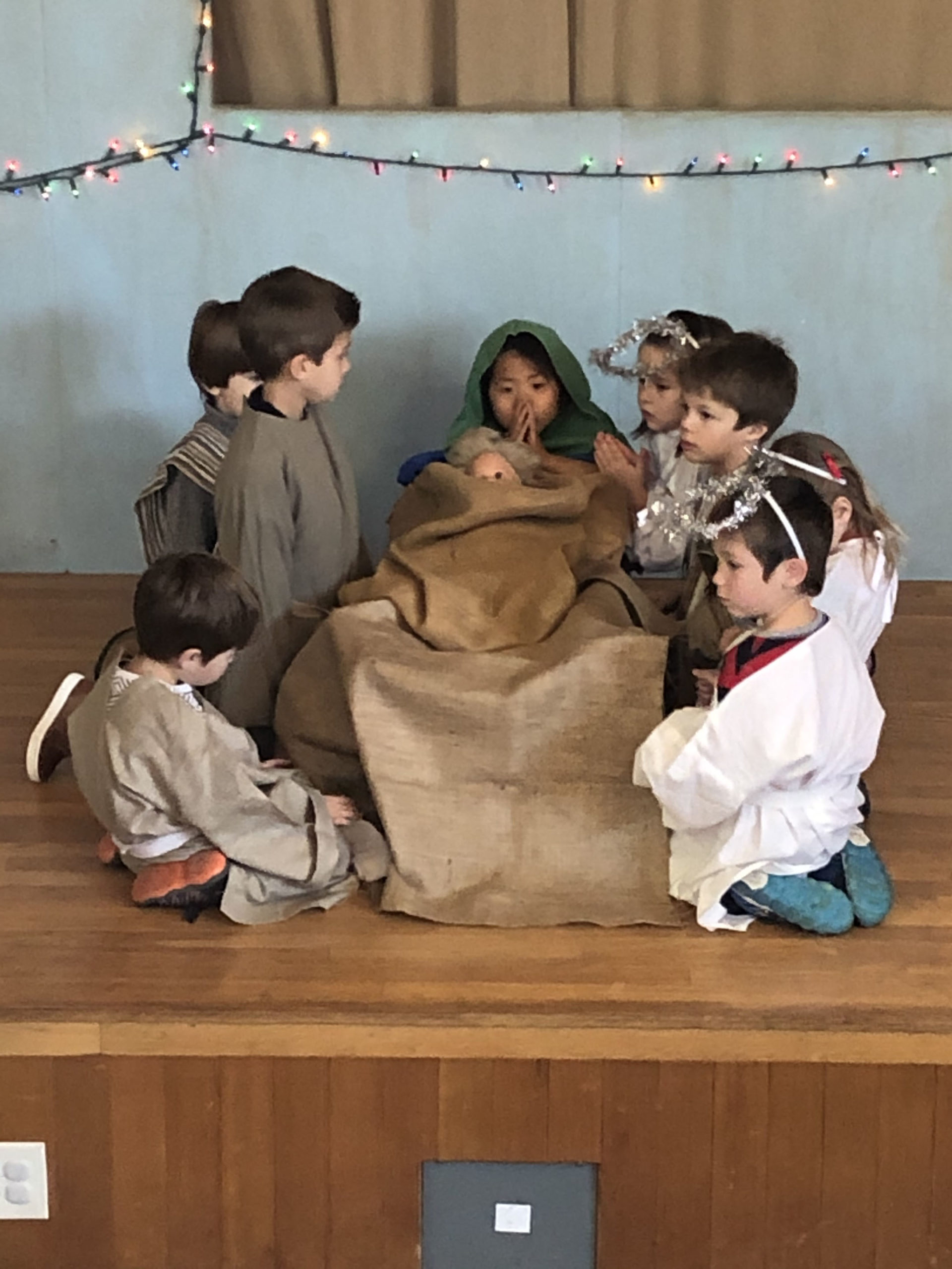 Special Events - students recreating a Nativity scene